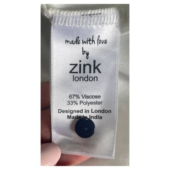 ZINK London Dress with Pockets Size M Button Up Fully Lined EUC - Picture 6 of 7